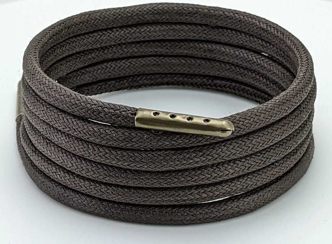 Brown wax cotton shoelaces and Boot laces