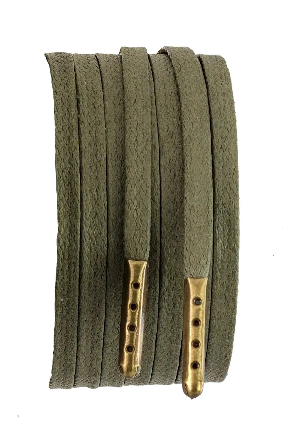 Green 4 mm wide flat wax cotton shoelaces & Boot laces Sizes from 45 cm- 300 cm