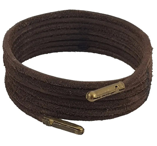 Shoe and Boot Laces Brown 3 mm Round Leather sizes from 45 cm - 200 cm justlacesshop