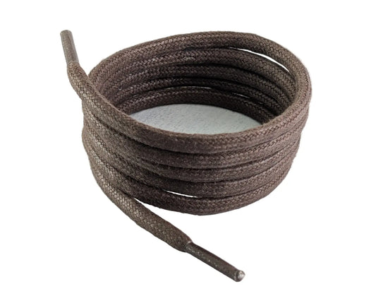 Brown wax cotton shoelaces and Boot laces 5 mm round