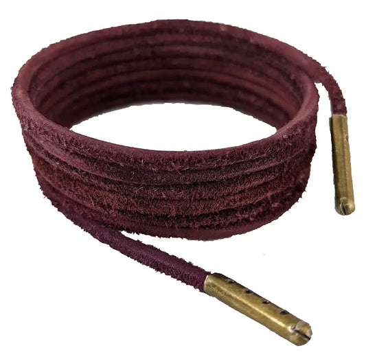 Shoelaces & Boot Laces Burgundy 3 mm Round Leather justlacesshop