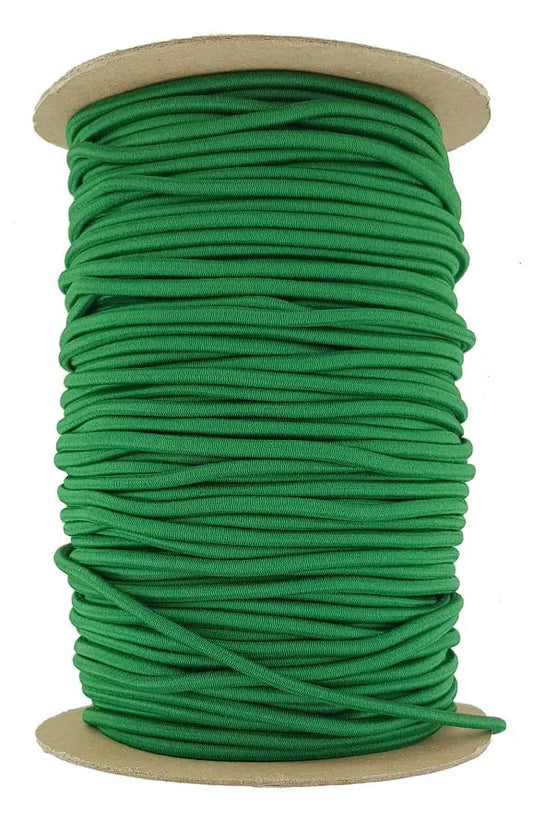 Green Elastic Cord 4 mm round sold in lengths of 2,3,4,5, Metre lengths jtcraftingshop