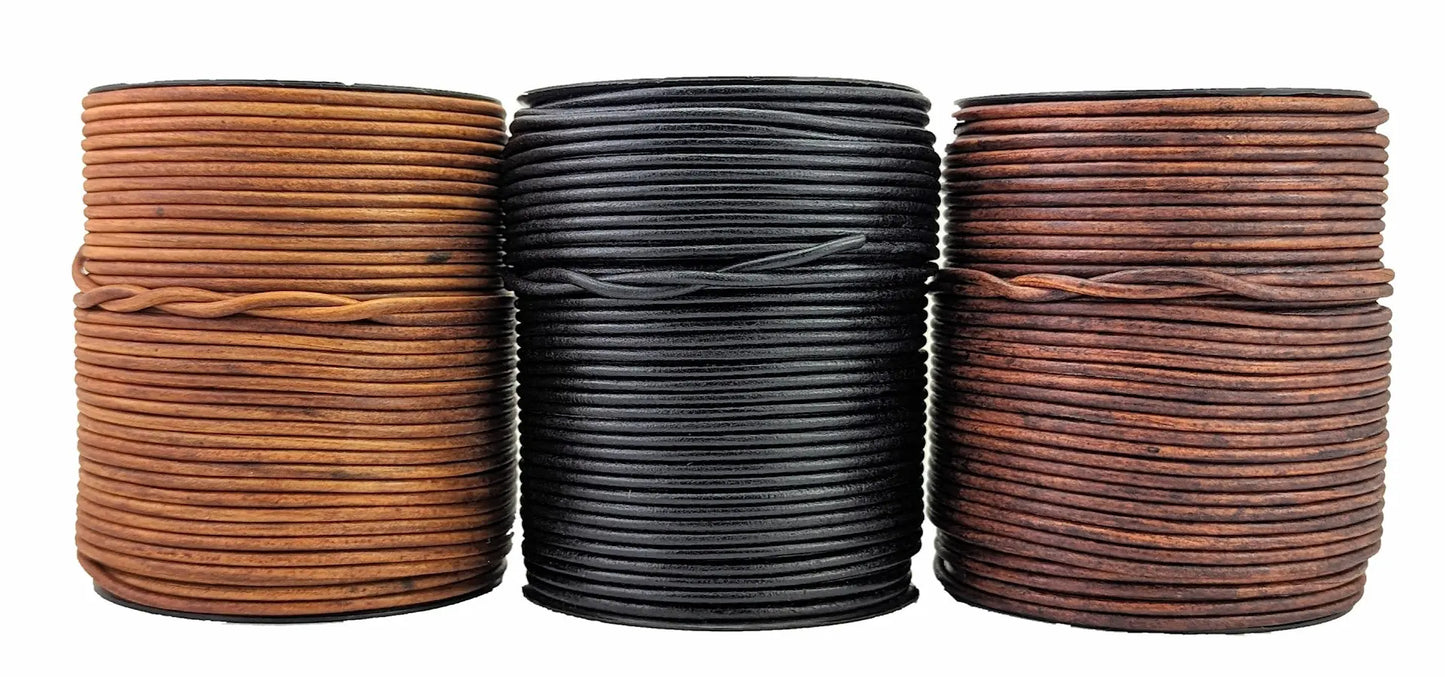Light Brown Black & Brown 3 mm round craft cord wire full rolls jtcraftingshop