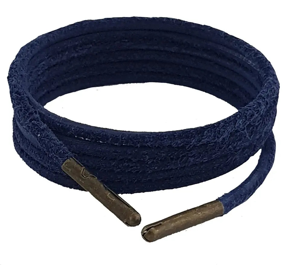 Shoe and Boot Laces Navy Blue 3 mm Round Leather sizes from 45 cm - 200 cm jtcraftingshop