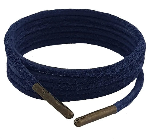 Shoe and Boot Laces Navy Blue 3 mm Round Leather sizes from 45 cm - 200 cm jtcraftingshop