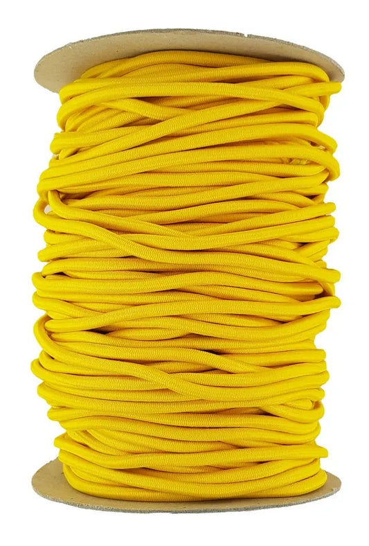 Yellow Elastic Cord 5 mm round diameter sold in lengths of 2,3,4,5, Metre lengths jtcraftingshop