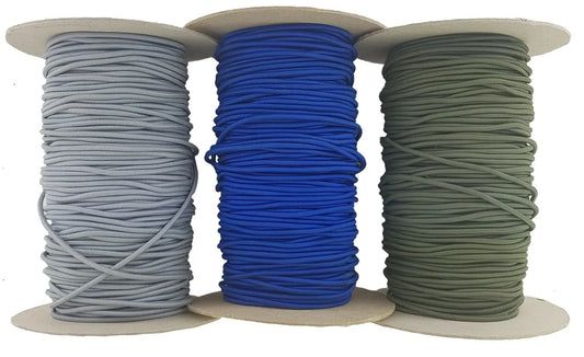 Grey, Royal blue & Green 3 mm elastic Cord sold in lengths 2-10 metres jtcraftingshop