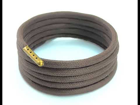 Shoelaces & Boot laces wax cotton 5 mm round
