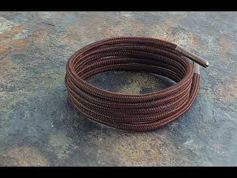 Shoelaces and Boot Laces Dark Brown & Light Brown stripe