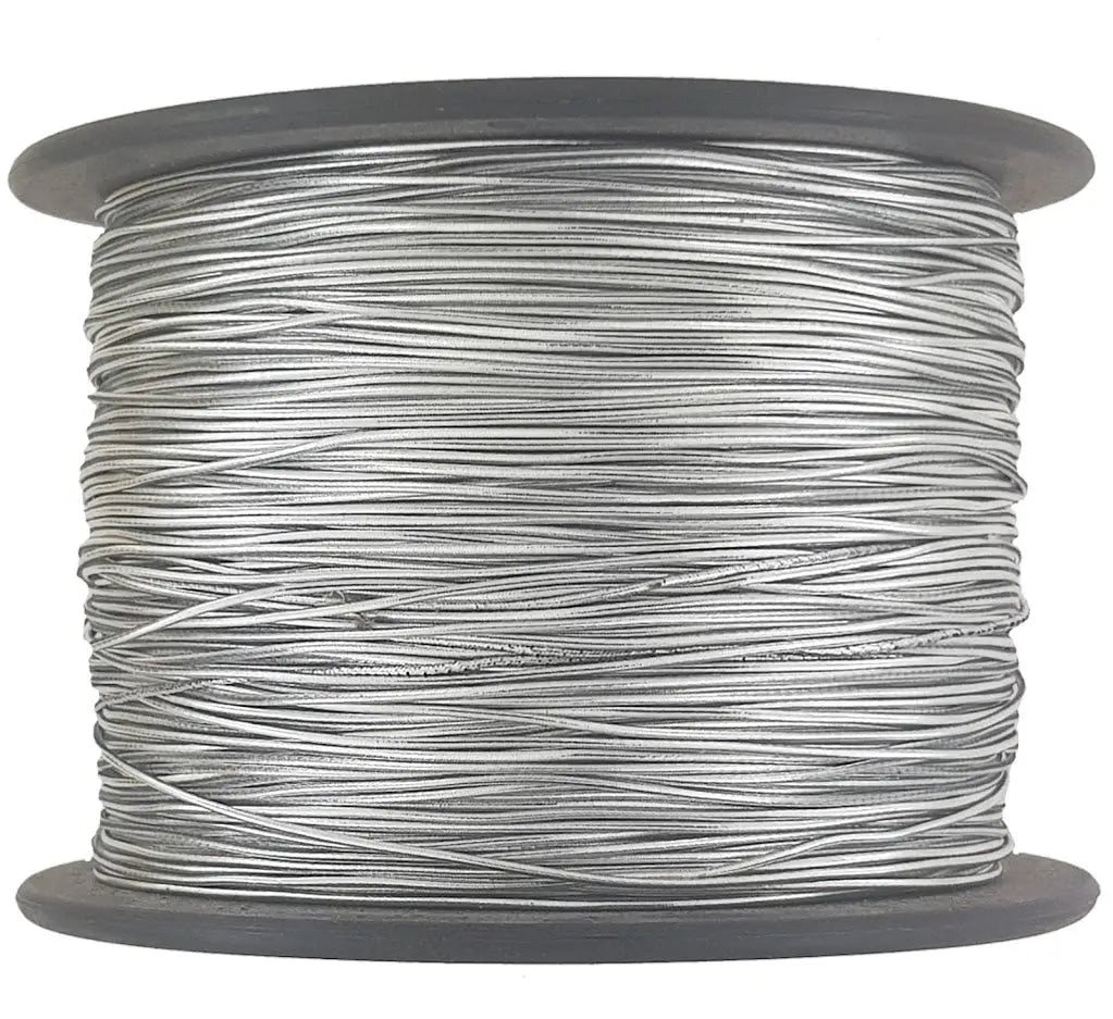 Silver round elastic 1.2 mm 5, 10, 25, meter lengths jtcraftingshop